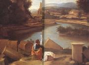 Nicolas Poussin Landscape with Saint Matthew and the Angel (mk10) oil painting on canvas